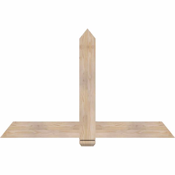 Ekena Millwork Eugene Smooth Timber Gable Bracket, Douglas Fir, 60"W x 38"H x 1 1/2"D x 5 1/2"F, 15/12 Pitch GBW060X38X0206EUG00SDF - main